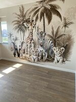 Behang effen bijpassend bij Jungle naturel Little ones