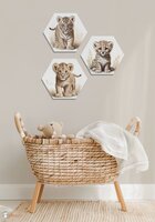 hexagons met jungle dieren