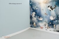 Behang sample effen bijpassend bij Sweeties of the sea