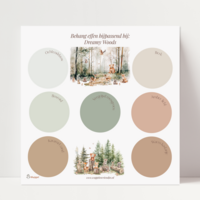 Behang effen bijpassend bij Dreamy woods