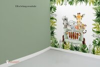 Behang sample effen bijpassend bij jungle