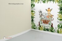 Behang effen bijpassend bij jungle