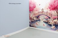 Behang sample effen bijpassend bij Ballerina girl