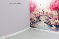 Behang sample effen bijpassend bij Ballerina girl