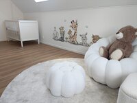Behang jungle cuties (geschikt voor een brede en smalle muur bijv. boven lambrisering)