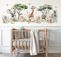 Behang Jungle fun (geschikt voor een brede en smalle muur bijv. boven lambrisering)