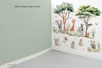 Behang sample effen bijpassend bij Jungle fun