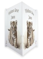 Geboortebord raam Jungle naturel tijgertje