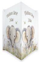 Geboortebord raam Sweethearts olifant