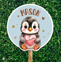 Geboortebord Happy Tails pingu&iuml;n