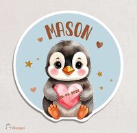 Muurcirkel Happy Tails pingu&iuml;n