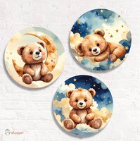 Muurcirkel set Happy Tails beertjes