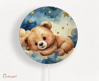 Wandlamp rond Happy Tails beertje in de wolken