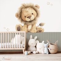 Behang Sweethearts leeuwtje met lambrisering