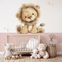 Behang Sweethearts leeuwtje met lambrisering
