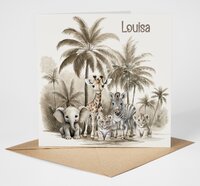 Geboortekaarten Jungle naturel Little ones adventure