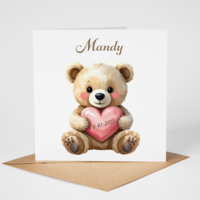 Geboortekaarten Happy Tails beertje