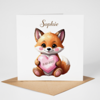 Geboortekaarten Happy Tails vosje