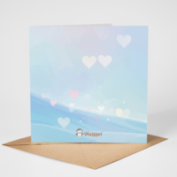 Proefdruk geboortekaartje Happy Tails pinquin