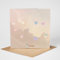 Proefdruk geboortekaartje Happy Tails pinquin