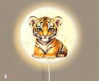 Wandlamp rond Jungle Touch of gold tijgertje