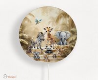 Wandlamp rond Jungle Touch of gold &quot;Little Steps&quot; 