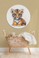 Muurcirkel Jungle Touch of gold tijgertje