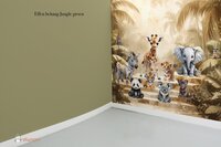 Behang sample effen bijpassend bij Jungle Touch of gold