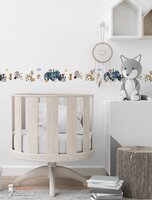 tractor blauw behangrand