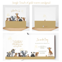 Geboortekaarten Jungle Touch of gold
