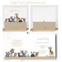 Geboortekaarten Jungle Touch of gold