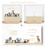 Proefdruk geboortekaartje Jungle Touch of gold