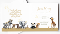 Geboortekaarten Jungle Touch of gold