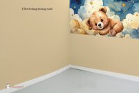 Behang sample effen bijpassend bij Happy Tails