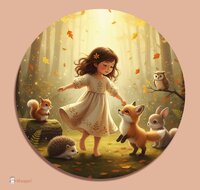 Muurcirkel Whispering Woods &quot;Dancing in the woods&quot;