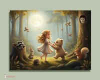 Muurdecoratie Whispering Woods &quot;Dancing in the woods&quot; 