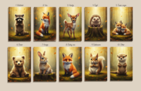 Muurdecoratie Whispering Woods set van 3 &quot;Mix en Match&quot;