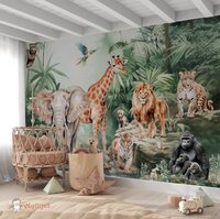 behang jungle babykamer