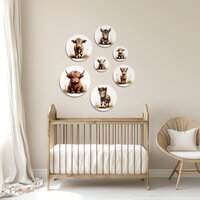 Muurcirkel set Boerderijdieren naturel