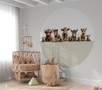 Behangcirkel boerderijdieren naturel 