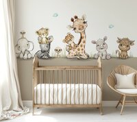 Sample naadloos fotobehang jungle cuties aardetint onderzijde