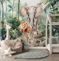 Sample naadloos fotobehang Tropical jungle walk with me