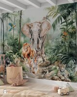 Sample naadloos fotobehang Tropical jungle walk with me