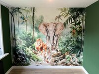 Sample naadloos fotobehang Tropical jungle walk with me