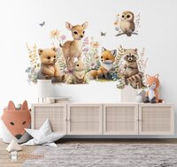 Sample naadloos fotobehang bosdieren 