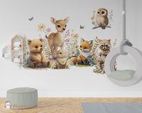 Sample naadloos fotobehang bosdieren 