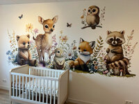 Sample naadloos fotobehang bosdieren 