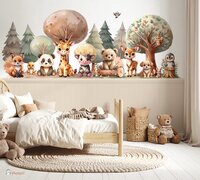 Behang Happy Tails met lambrisering