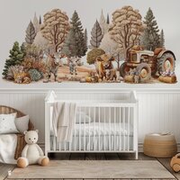 Behang Vintage Farm (geschikt voor een brede en smalle muur bijv. boven lambrisering)