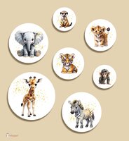 Muurcirkel set Jungle Touch of gold